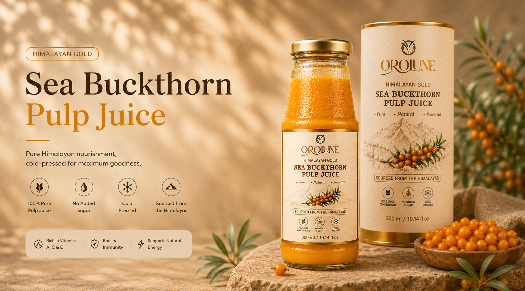 Vital Glow Sea Buckthorn Pulp Juice